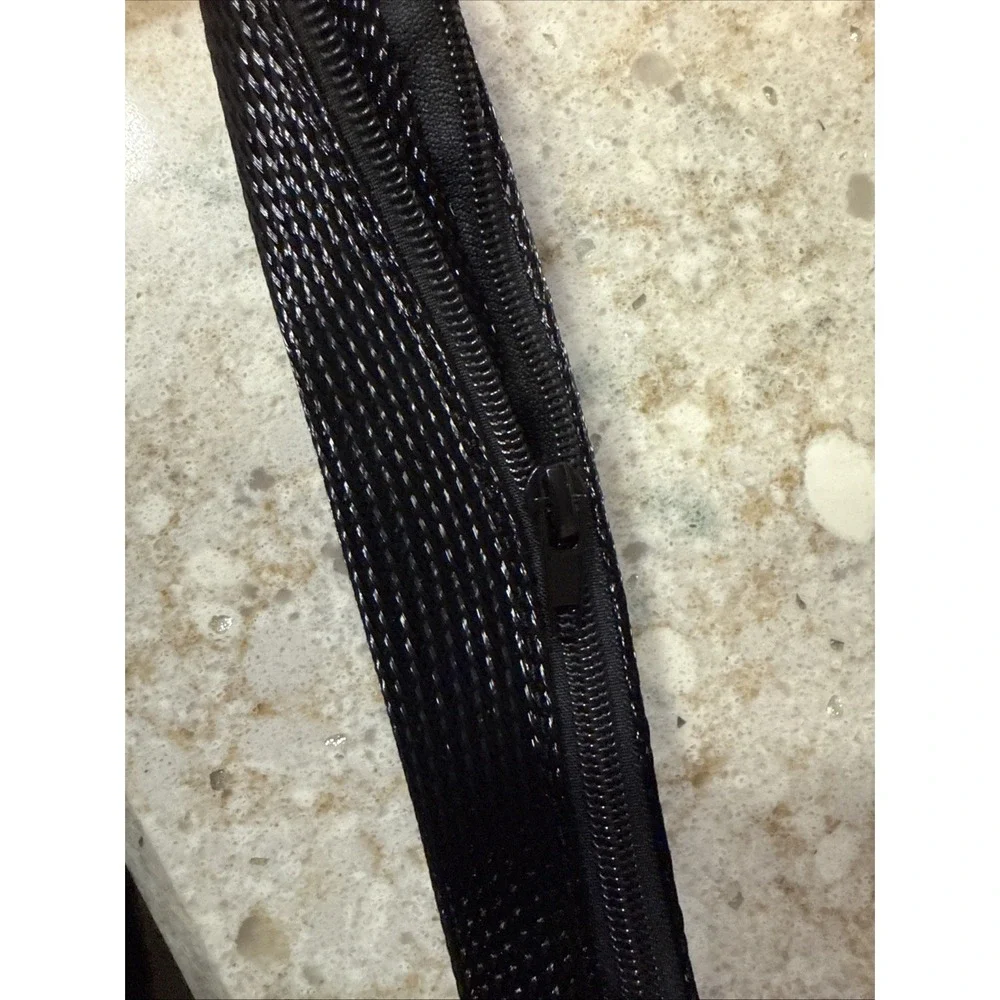 8 Cable Management‎ Black Tube Cord Organizer Zipper Mesh